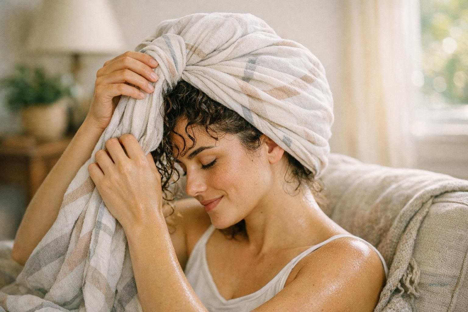découvrez la technique du hair plopping pour sécher vos cheveux bouclés tout en préservant leur forme et leur santé, sans les abîmer.