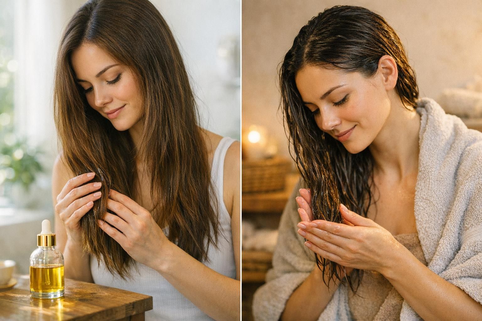 découvrez comment utiliser l'huile de jojoba pour sublimer vos cheveux avant et après le lavage, pour une chevelure douce, brillante et nourrie en profondeur.
